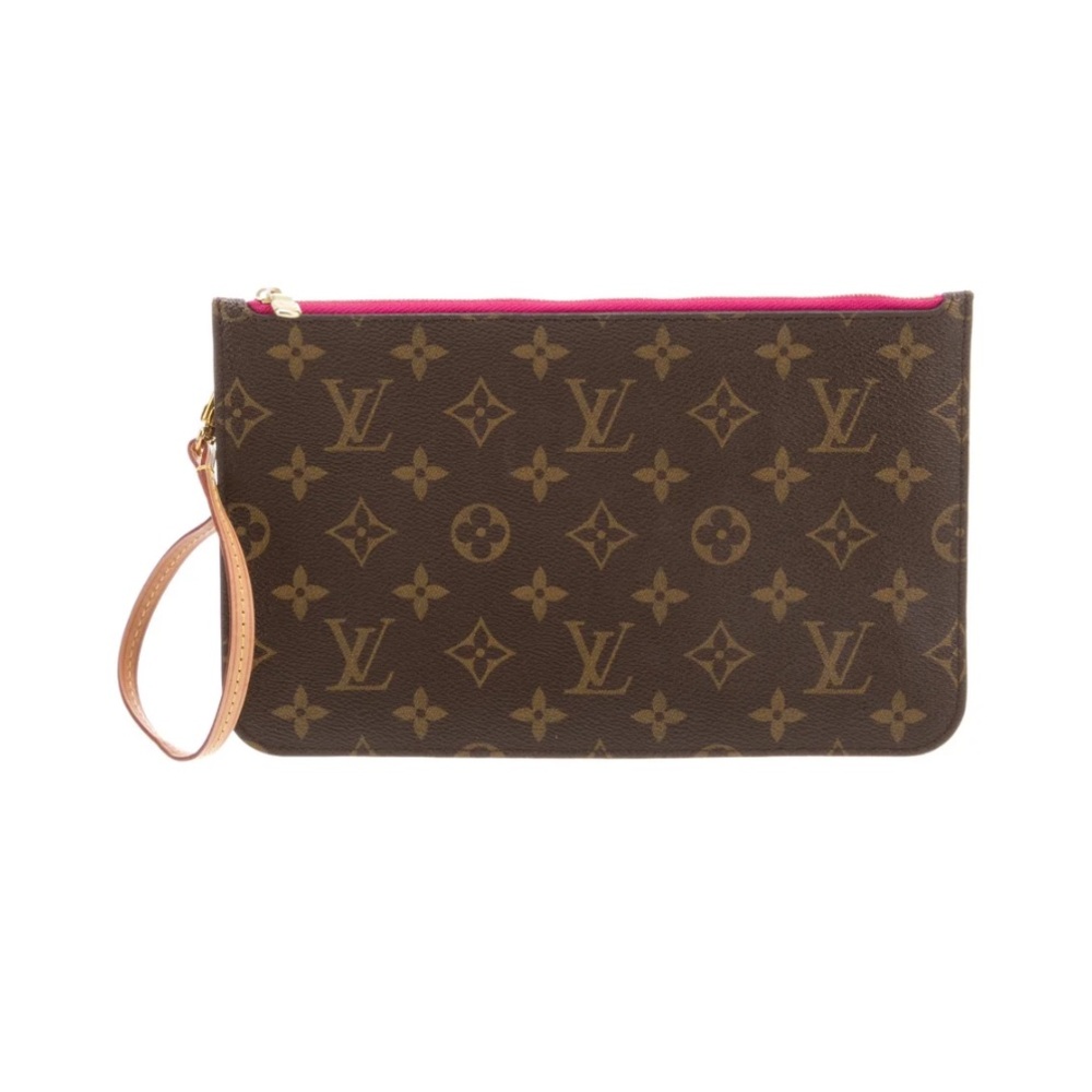 Louis Vuitton Monogram Neverfull GM Pochette Fuchsia
